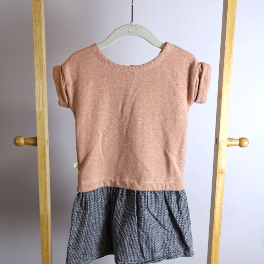 Childhoods Clothing | Two Tone Heather Pink and Gray Dress